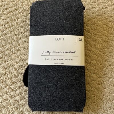 New Sold Out Loft Modern Opaque Tights, XL, Charcoal