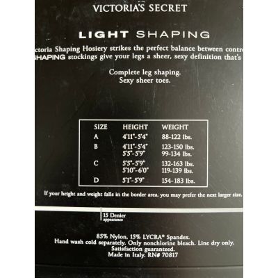 Victoria's Secret Thigh High Light Shaping Stockings size B NEW 2 pks