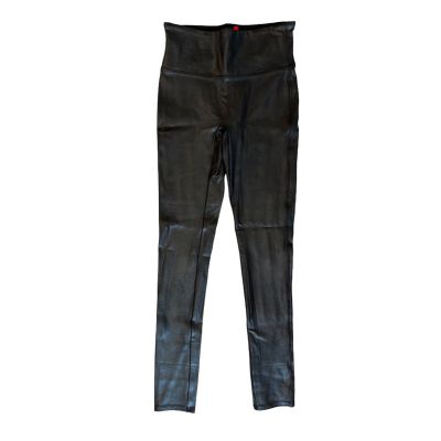 SPANX Black Faux Leather Leggings Pants Style 2437Q Size XS