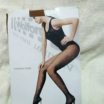 WOLFORD BLACK LABEL BRICK  COLOR CONNECTION TIGHTS SIZE (M)