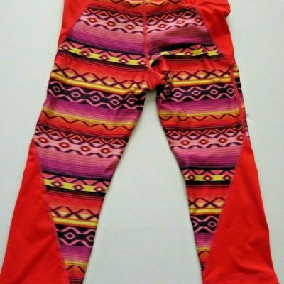 Gianni Bini Womens Size S Bright Geometric Aztec Print Cropped Leggings