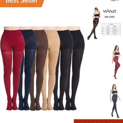 Women's Opaque Control Top Tights - Comfortable & Durable - 70 Denier - 6 Pack