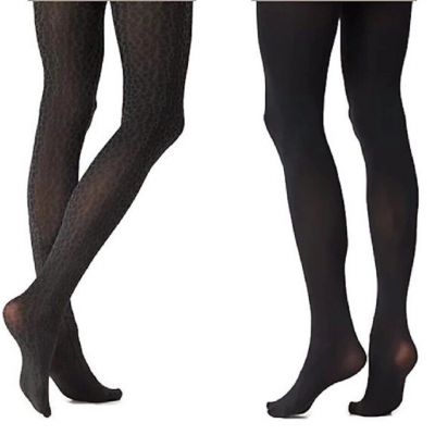 Legacy Print and Solid Control Top Tights 1 or 2 Pk Animal, Lace, Plaid& Diamond