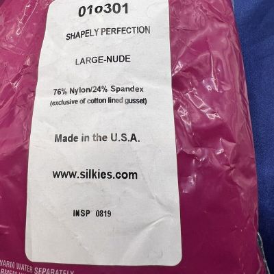 Silkies Nylons Hosiery Shapely 4 pair Perfection Spandex  Beige New Stock Lg 2#