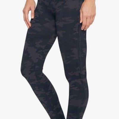 Spanx (Large) Leggings Look At Me Now Seamless Womens Black Camo FL3515 Workout