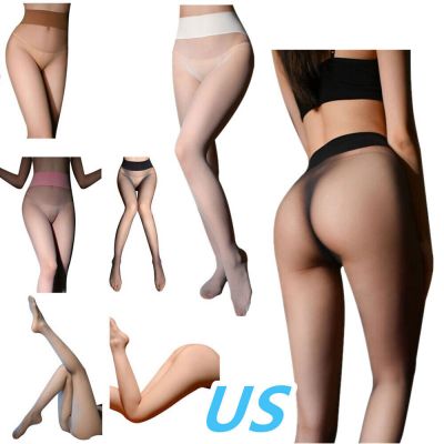 US Womens Ultra-Thin Nylon Pantyhose Sexy High Waist Seamless Tights Stockings