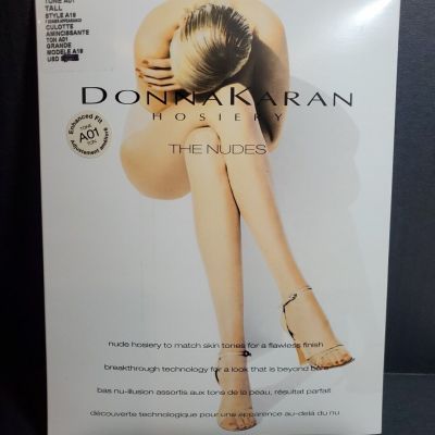 Donna Karan Tone A01 The Nudes Size Large/ TALL A19 Luxery Hosiery Pantyhose NEW