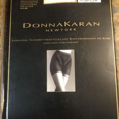 Vtg.Donna Karen Essential Toners Ultra Sheer Pantyhose Medium Palomino C10 1997