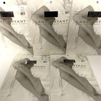 5 Lane Bryant Plus Black Size A Hosiery NEW Invisible Reinforced Toe Daysheer