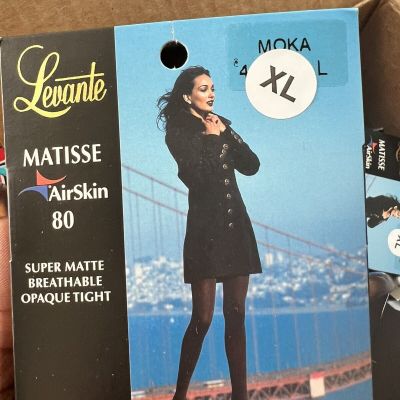 Levante Matisse Air Skin 80 Opaque Tights Moka Tall.  XL