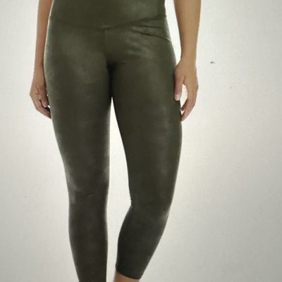 True Craft faux leather leggings Size M Green NWT