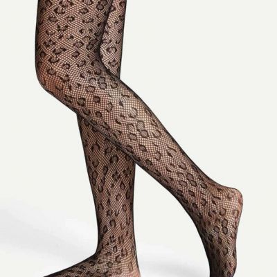 NWT leopard sheer tights for women Size Small