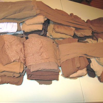 Lot of 50 Pair Of Various Pantyhose & Tights Size Queen To 4X