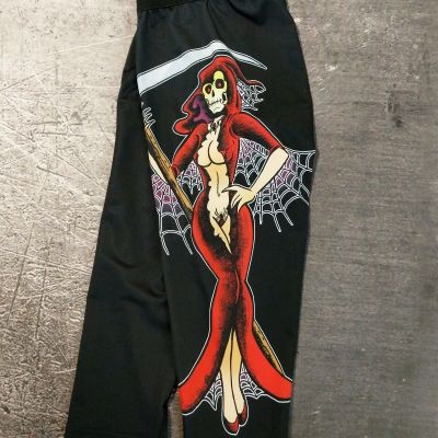 Sexy Grim Reaper Leggings Yoga Pants Fitness Sexy Elastic Workout XS Small youth