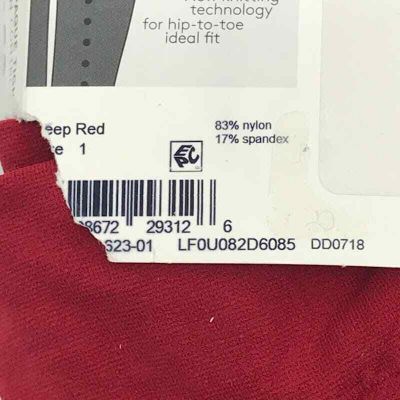 HUE Opaque Non Control Top Tights 1 Stretch Wider Band PerFIT 40Den Deep Red