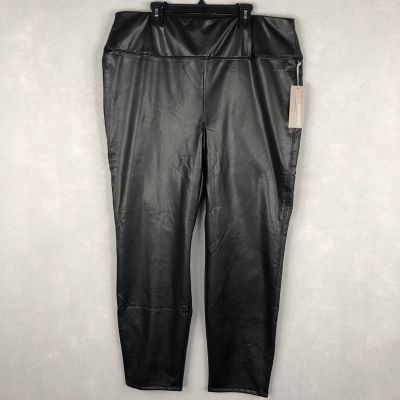 Soft Surroundings Women's Size XL Faux Leather Leggings NEW