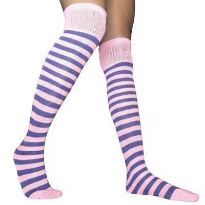 Pink/Purple Striped Thigh Highs