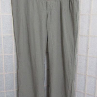NIB Old Navy Maternity Linen/Cotton Wide Hem Taupe Pants Women's Size S