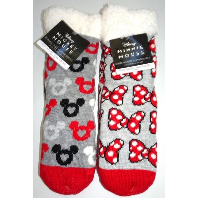 Disney Minnie Mouse Fleece Non-Slip Grip Sock Bundle Size 9-11