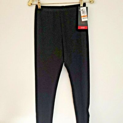 Leggings Black Ankle Zippers Full Length Style & Co Sz Small Mid Rise 98perc Cotton