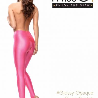 missO Luxury Glossy Opaque Crotchless Tights P800 Reg & Plus Sizes