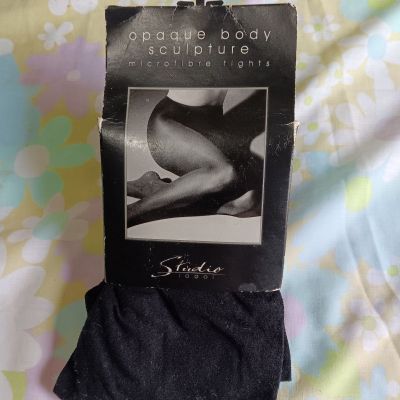 New in package black opaque body sculpting tights