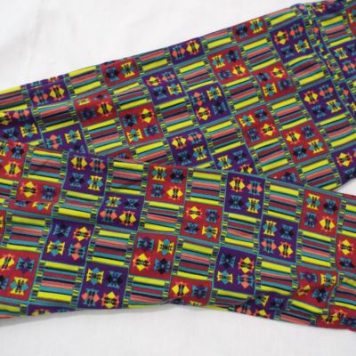 Women's LuLaRoe OS One Size Leggings Bright Abstract NEW