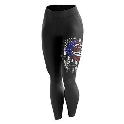 Tactical Pro Supply American Flag Leggings for Women, Workout High Waist Yoga