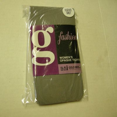 Ladies Opaque Tights By Gold Medal, Heather Gray, Fits 120 to 165 Lbs. Brand New