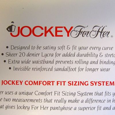 Jockey for Her Sheer & Comfortable Pantyhose - Dove Grey - Medium