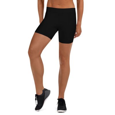 Relax Time Athletic Bike Style Shorts All Black