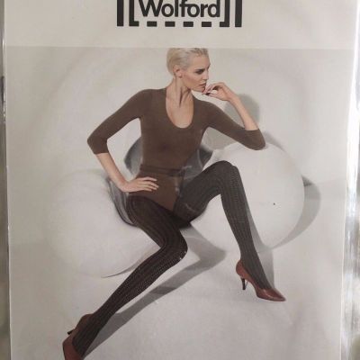 Wolford Womens Elena Tights Cobalt Black Size X Small Style 14431