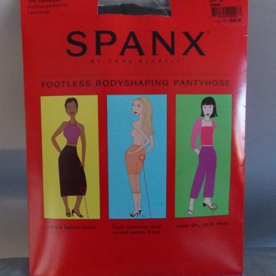 Spanx Sara Blakely Size B Black Footless Bodyshaping Pantyhose NEW