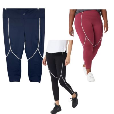 zuda Z-Stretch Leggings with Reflective Coverstitch