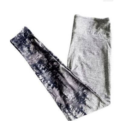 LuLaRoe Womens Leggings Size TC2 Gray Mountains Trees Dipped Nature Plus 18+ NWT