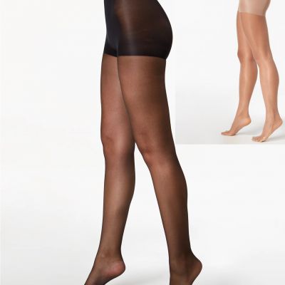 calvin klein women's matte ultra sheer control top tights Bare, Black D, C