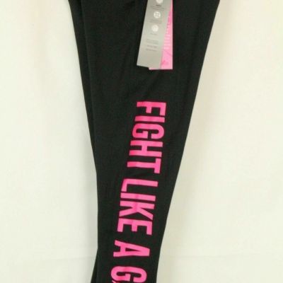 Ideology Women's Black Pink Ribbon Leggings Size XS Regular $49