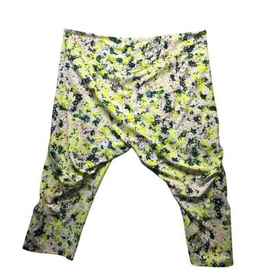 Bright Floral Plus Size 4X Cropped Leggings For Women 6034