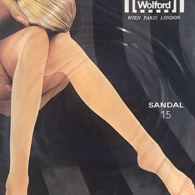 Wolford Women's Sandal 15 Tights Size Large 4273 Cosmetic Casual Pantyhose