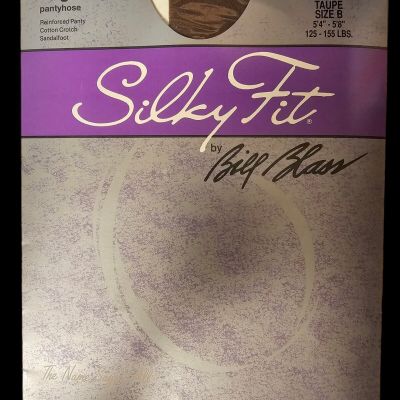 Silky Fit by Bill Blass Regular Pantyhose Sandalfoot #3950 Taupe Size B