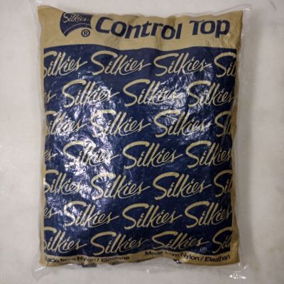 Vintage Silkies Control Top Pantyhose, Size Large, Jet Black, New And Sealed NIB