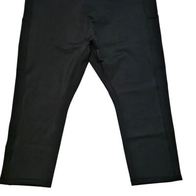 TomboyX The Only 3/4 Leggings High Waist Womens Size 5X Black With Pockets