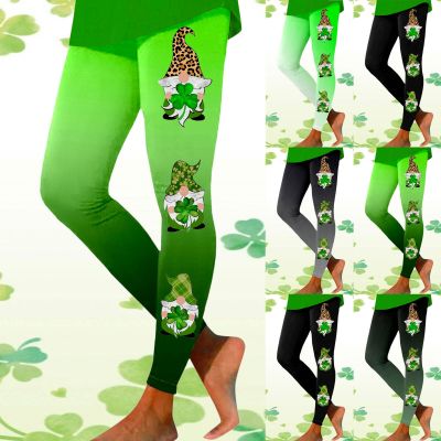 Women Casual Fashion StPatricks Day Printed Sports Leggings Casual Yoga Leggings
