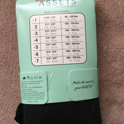 Spanx size 5 Reversible Black/Slate Shaping Tights  Style 1602 NWT