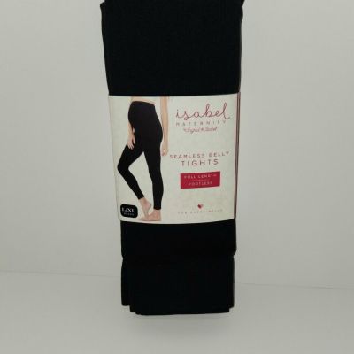 Isabel Maternity Tights Womens L/XL Black Full Length Footless (Brand New)