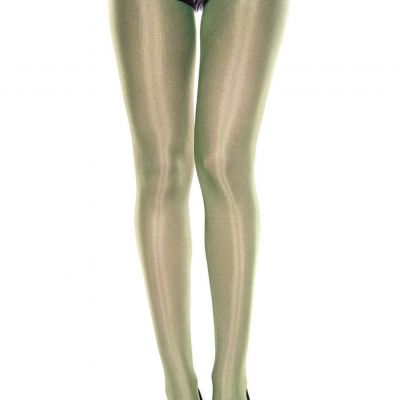Green Shiny Metallic Spandex Pantyhose Tights - Music Legs