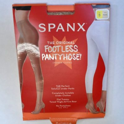 Spanx Original Footless Pantyhose Power Capri Tummy Control Nude Size B