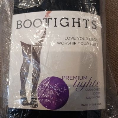 Bootights Premium Tights Cushioned Socks Midcalf Sock For Taller Boots Blk Sz A