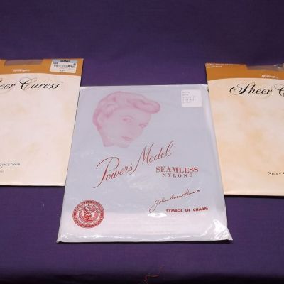 Stockings Nylons Worthington / Powers 6 pairs Long 41 10 1/2 USA Vintage