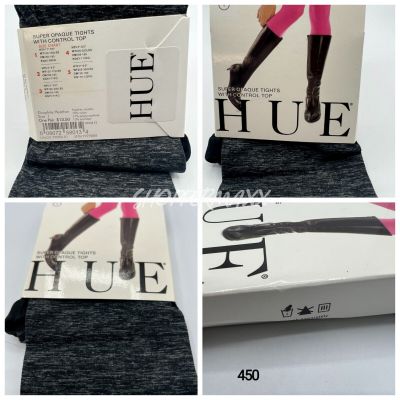 Hue Women's Super Opaque Tights with Control Top Graphite Heather SZ1